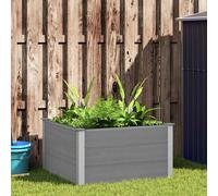 Letto Rialzato da Giardino in WPC 100x100x54 cm Grigio