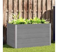 vidaXL Letto Rialzato da Giardino in WPC 150x100x91 cm Grigio