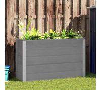 Letto Rialzato da Giardino in WPC 150x50x91 cm Grigio