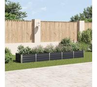 Letto Rialzato in Acciaio Zincato 400x80x45 cm Antracite - Raised Garden Bed for Flowers, Vegetables, Herbs Durable Weather-Resistant Steel Planter Box with Open Bottom - Easy Assembly Outdoor Decor