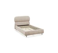 Letto singolo imbottito Rossella 90x200 cm, Sabbia