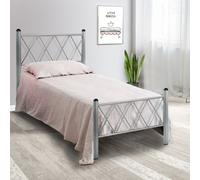 Letto Singolo in Ferro Battuto per Materasso Fuori Misura 90x190 90x200 100x200