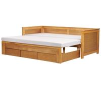 Letto singolo in legno MDF 3 Cassetti a Doghe con contenitore 90/180 x 200 cm Ca