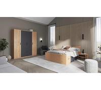 Letto Singolo Liora Quercia 144,4 x 205,4 x 93,3 cm