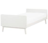 Letto singolo moderno con rete a doghe in legno bianco 90 x 200 cm Bonnac