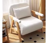 Letto Singolo Poltrona Camera Da Letto Moderna Poltrone Letto Singolo Comode Cuscino Incluso Schienale Regolabile in 5 Posizioni Utilizzato in Uffici, Soggiorni(White)