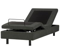 Letto singolo tessuto grigio scuro regolabile elettronicamente con telecomando s
