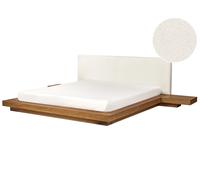 Letto stile Giapponese moderno 180 x 200 cm Comodini Laterali Testiera Boucle Le