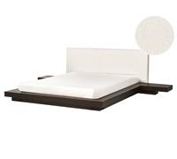 Letto Stile Giapponese moderno UE King Size 160 x 200 cm Comodini laterali Testi