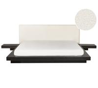 Letto Stile Giapponese moderno UE King Size 180 x 200 cm Comodini laterali Testi