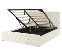 Letto Stile Moderno con Contenitore Velluto Beige160 x 200 cm Amiens