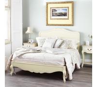 Letto super king size in stile francese, 1,8 m, in legno, color champagne, elegante arredamento per camera da letto