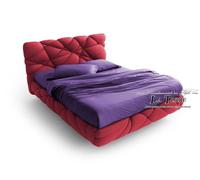 Letto una piazza e mezza contenitore Moderno velluto ecopelle rosso qualsiasi co