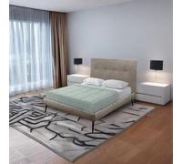 Letto una piazza e mezza Stiletto con rete fissa in tessuto Enjoy 03 tortora