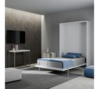 ITAMOBY - Letto 120 Kentaro Verticale A Scomparsa Bianco Frassino