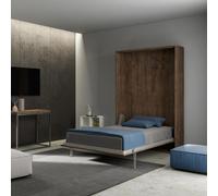 Itamoby Letto a scomparsa 120 Kentaro verticale a scomparsa L.134 P.39 H.210 Noce - marrone VE12PIVERT002-NC