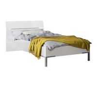 Letto una piazza e mezzo elegante moderno laccato bianco LT1824 L126h87p212