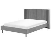 Letto VILLETTE Velluto Grigio 160 x 200 cm