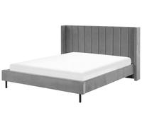 Letto VILLETTE Velluto Grigio 180 x 200 cm