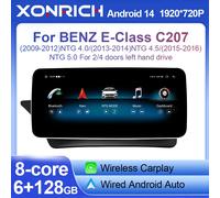 Lettore autoradio Carplay wireless 1920*720P per Mercedes Benz Classe E W207 C207 2009-2016 Android 14 LHD 4G Wifi IPS Navigazione