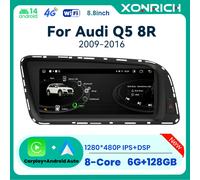 Lettore autoradio Carplay wireless da 8,8 pollici per Audi Q5 2009-2016 Android 14 Schermo IPS GPS 8Core 128GB Navi Multimedia 4G WIFI LOW 2-32GB LHD