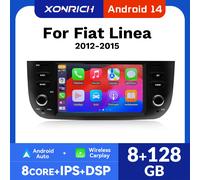 Lettore autoradio Wireless Carplay Andorid 14 per Fiat/Linea/Punto EVO 2012-2015 4G WIFI Sistema intelligente DSP 128G Multimediale