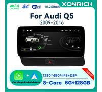 Lettore autoradio wireless Carplay per Audi Q5 2009-2016 Android 14 BT 6GB + 128GB GPS 8Core Navi Multimedia 4G WIFI Autoradio LOW 2-32GB LHD