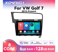 Lettore autoradio Wireless CarPlay per VW Golf 7 2013-2017 Android 14 1280*720 Schermo IPS 8 Core Multimedia 4G Wifi GPS DSP 128G