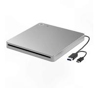 Lettore Blu-ray DVD 3D esterno con USB 3.0 e Type-C per PC e laptop, supporta la lettura di CD e DVD.