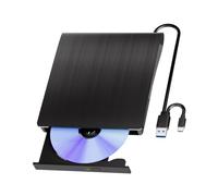 Lettore Blu Ray esterno, USB 3.0 Tipo-C DVD CD portatile Blu-Ray, supporto scrittura BD da 50 GB, masterizzatore blu ray esterno 3D ultra sottile con porta TF/SD, lettore/riscrittura portatile per