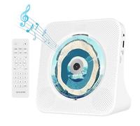 Lettore CD Bluetooth con Altoparlanti Incorporati, Lettore CD Desktop casa | Supporto Audio CD/Bluetooth/FM Radio/USB/AUX Jack, Timer di sonno, telecomando