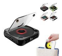 Lettore CD Bluetooth portatile, radio vintage, lettore audio digitale, suono Hi-Fi, riproduzione wireless e cablata, batteria ricaricabile, compatto e leggero, per viaggi, casa, auto