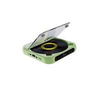 Lettore CD Bluetooth portatile ultra sottile ricaricabile da 2000 mAh Hi-Fi con altoparlante integrato, colore verde chiaro