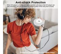 Lettore CD Bluetooth Sistema audio stereo portatile Ricaricabile Riproduzione CD/CD-R/CD-RW/MP3 USB AUX IN Jack per auricolari