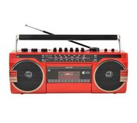 Lettore CD Boombox retrò, lettore di cassette portatile con radio AM/FM, registratore Bluetooth, manopole di regolazione del volume, ideale per riunioni di famiglia e viaggi