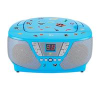 Lettore CD (Cd60blstick) Radio FM Portatile Con Stickers Kids (Azzurro)