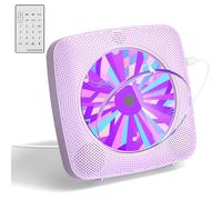 Lettore CD con altoparlanti, lettori CD per la casa: lettore CD da parete Bluetooth portatile Kegaudio con copertura antipolvere radio FM USB AUX Jack telecomando
