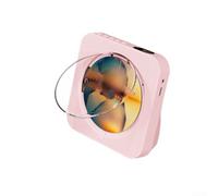 Lettore CD con telecomando, lettore musicale portatile e ricaricabile, sistema audio domestico per album e dischi (rosa)