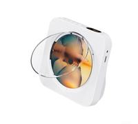Lettore CD con telecomando, lettore musicale portatile e ricaricabile, sistema audio domestico per album e dischi (bianco)
