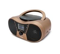 Lettore CD Copper & Black con radio FM, porta USB, funzione Sleep e ID3