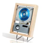 Lettore CD Da Parete For La Casa, Lettore CD Decorativo Con Cornice For Foto, Altoparlanti E Illuminazione Ambientale, Modalità Bluetooth/USB/AUX 5.1 A 2 Vie, For Casa, Corridoio(Wood)