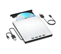 Lettore CD/DVD esterno 7 in 1 USB 3.0 Tipo-C portatile, lettore e masterizzatore for PC laptop Ad alta velocità