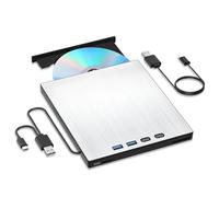 Lettore CD/DVD esterno 7 in 1 USB 3.0 Type-C, lettore DVD CD, masterizzatore, con slot for schede SD/TF e porte for PC laptop