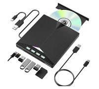 Lettore CD/DVD Esterno 7 In 1 USB3.0 Tipo-C, Lettore CD DVD RW Portatile, Masterizzatore For PC Portatile Con Slot For Schede SD TF