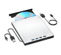 Lettore CD/DVD esterno 7 in 1 USB3.0 Tipo-C, lettore e masterizzatore portatile for PC portatile Windows con slot for schede SD e TF