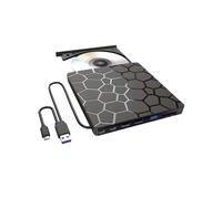 Lettore CD/DVD Esterno 8 In 1 USB 3.0 CD/DVD-ROM +/-RW Masterizzatore CD per Laptop, Desktop, , Windows 11/10/8/7, Linux