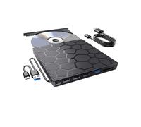 Lettore CD/DVD Esterno, Masterizzatore CD/DVD-ROM +/-RW USB 3.0 7 In 1 per Laptop Desktop , Windows 11/10/8/7 Linux
