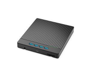 Lettore CD/DVD Esterno, Masterizzatore/Lettore CD con 4 Porte USB e 2 Slot per Schede TF/, Unità Ottica Ultra Sottile
