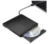 Lettore CD/DVD esterno per laptop, interfaccia USB 3.0 per un rapido scambio di dati, design elegante, sottile, leggero, antiurto, multifunzione.
