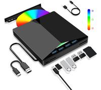 Lettore CD/DVD Esterno per PC, Masterizzatore Portatile Unità Esterna USB 3.0 CD